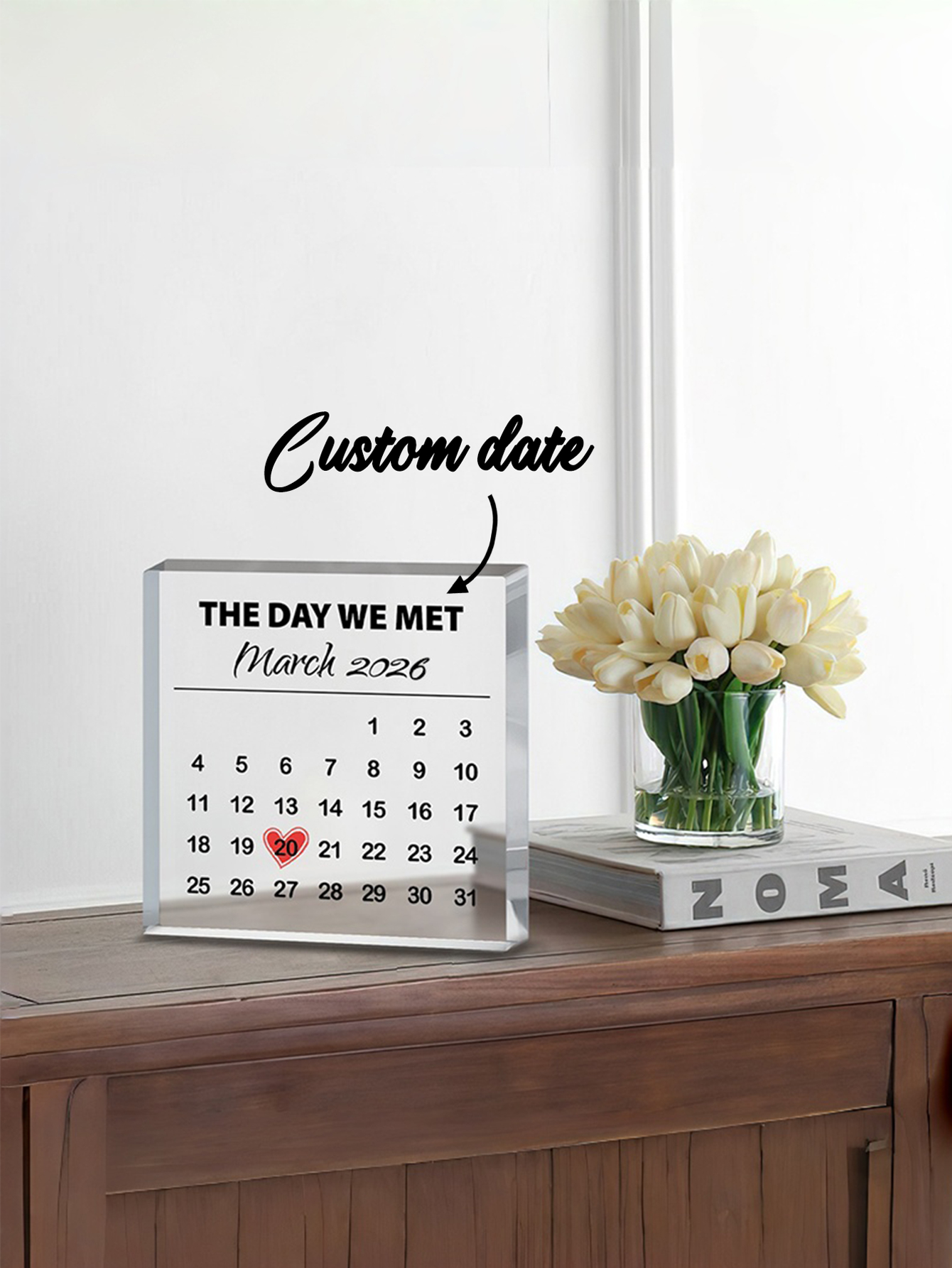 Custom Acrylic Anniversary Date Plaque